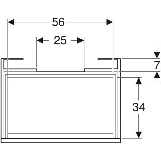 Geberit 501907001 Renova Plan US f. WT, mit 1 Schublade