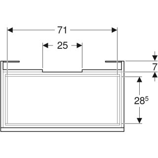 Geberit 501909JR1 Renova Plan US f. WT, mit 1 Schublade