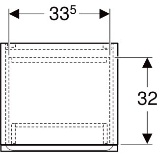 Geberit 501923JR1 Renova Plan Hochschrank m. 2 Türen