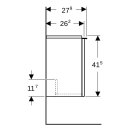Geberit 502300012 iCon Unterschrank f&uuml;r HWB, 1 T&uuml;r re