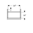 Geberit 502300JK1 iCon Unterschrank f&uuml;r HWB, 1 T&uuml;r re