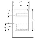 Geberit 502303011 iCon Unterschrank f&uuml;r WT, 2 Schubl.