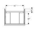 Geberit 502303013 iCon Unterschrank f&uuml;r WT, 2 Schubl.