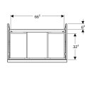 Geberit 502304012 iCon Unterschrank f&uuml;r WT, 2 Schubl.