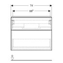 Geberit 502304012 iCon Unterschrank f&uuml;r WT, 2 Schubl.