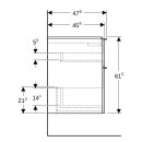 Geberit 502304013 iCon Unterschrank f&uuml;r WT, 2 Schubl.