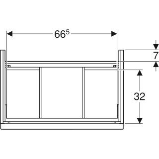 Geberit 502304JK1 iCon Unterschrank für WT, 2 Schubl.