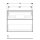 Geberit 502304JK1 iCon Unterschrank f&uuml;r WT, 2 Schubl.