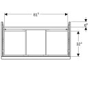 Geberit 502305012 iCon Unterschrank f&uuml;r WT, 2 Schubl.