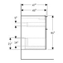 Geberit 502305JK1 iCon Unterschrank f&uuml;r WT, 2 Schubl.