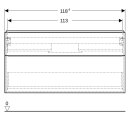 Geberit 502306JL1 iCon Unterschrank f&uuml;r WT, 2 Schubl.
