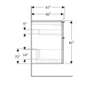 Geberit 502306JL1 iCon Unterschrank f&uuml;r WT, 2 Schubl.