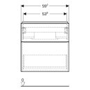 Geberit 502307012 armoire inf&eacute;rieure iCon pour lavabo, vendu sans robinetterie