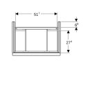 Geberit 502307013 iCon Unterschrank f. WT, verk. Ausld.