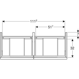 Geberit 502309012 iCon Unterschrank für DWT, 4 Schubl.