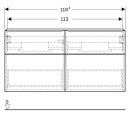 Geberit 502309012 iCon Unterschrank f&uuml;r DWT, 4 Schubl.