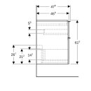 Geberit 502309JL1 iCon Unterschrank f&uuml;r DWT, 4 Schubl.