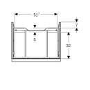 Geberit 502310011 iCon Unterschrank f&uuml;r WT, 1 Schubl.