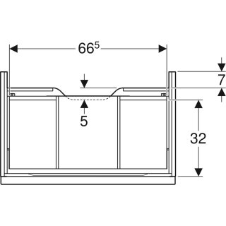 Geberit 502311JH1 iCon Unterschrank für WT, 1 Schubl.