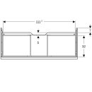 Geberit 502313011 iCon Unterschrank f&uuml;r WT, 1 Schubl.