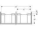 Geberit 502314JH1 armoire sous-lavabo iCon pour DWT, 2 tiroirs