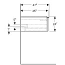 Geberit 502314JH1 armoire sous-lavabo iCon pour DWT, 2 tiroirs
