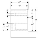 Geberit 502315JR1 iCon Seitenschrank, 2 Schubladen