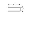 Geberit 502318011 H&auml;ngeschrank rechteckig, 1 T&uuml;r