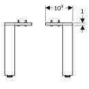 Geberit 502330001 Set F&uuml;&szlig;e, H:21,7cm
