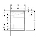 Geberit 502332011 iCon Ensemble MWT avec US, 2 tiroirs