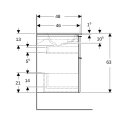 Geberit 502334JR1 iCon Set MWT m. US, 2 Schubl.