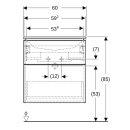 Geberit 502335JL1 iCon Set MWT m. US, 2 Schubl.