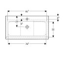 Geberit 502337JR1 iCon Set MWT m. US, 2 Schubl.