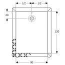 Geberit 550914001 Olona Duschwanne 120 x 90 cm