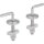 Geberit 598051000 Set Scharniere f&uuml;r WC-Sitz