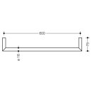 HEWI towel holder System 162, Stainless steel, A: 600 mm,...