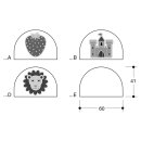 HEWI pictogram sheet 25 motifs self-adh Nature series, width 60 mm, height 41 mm